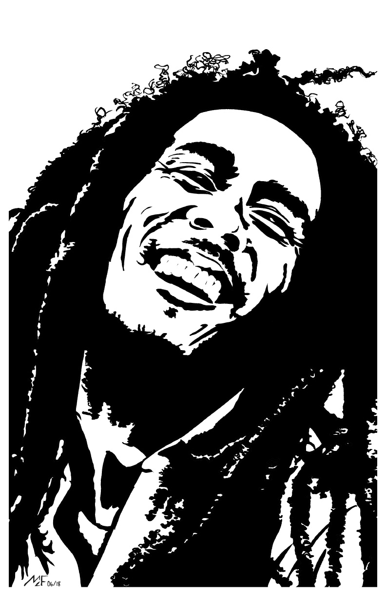 Bob Marley Portrait Print – The Art of Michael McFarland